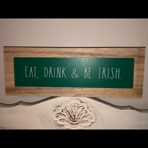 Rae Dunn Eat Drink & Be Irish St.Patricks day sign